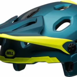 Bell Super DH Spherical MIPS Downhill-Helm - Mat/gloss Blue/hi Viz -HelmPro Verkaufs-Shop 210178049 Bell Super DH Spherical mountain helmet matte gloss blue hi viz no chinbar front left