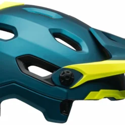 Bell Super DH Spherical MIPS Downhill-Helm - Mat/gloss Blue/hi Viz -HelmPro Verkaufs-Shop 210178049 Bell Super DH Spherical mountain helmet matte gloss blue hi viz no chinbar right
