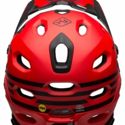Bell Super DH Spherical MIPS Downhill-Helm - Mat/gloss Red Black Fasthouse -HelmPro Verkaufs-Shop 210178052 Bell Super DH Spherical mountain helmet fasthouse matte red black back
