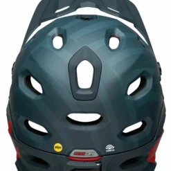 Bell Super DH Spherical MIPS Downhill-Helm - Prism Mat Blue/crims -HelmPro Verkaufs-Shop 210178055 Bell Super DH Spherical mountain helmet prime matte blue crimson back