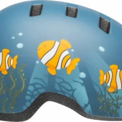 Bell Lil Ripper Kinder Fahrradhelm - Mat Gray/blue Fish -HelmPro Verkaufs-Shop 210208009 bell lil ripper matte grey blue fish 1