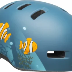 Bell Lil Ripper Kinder Fahrradhelm - Mat Gray/blue Fish -HelmPro Verkaufs-Shop 210208009 bell lil ripper matte grey blue fish 5