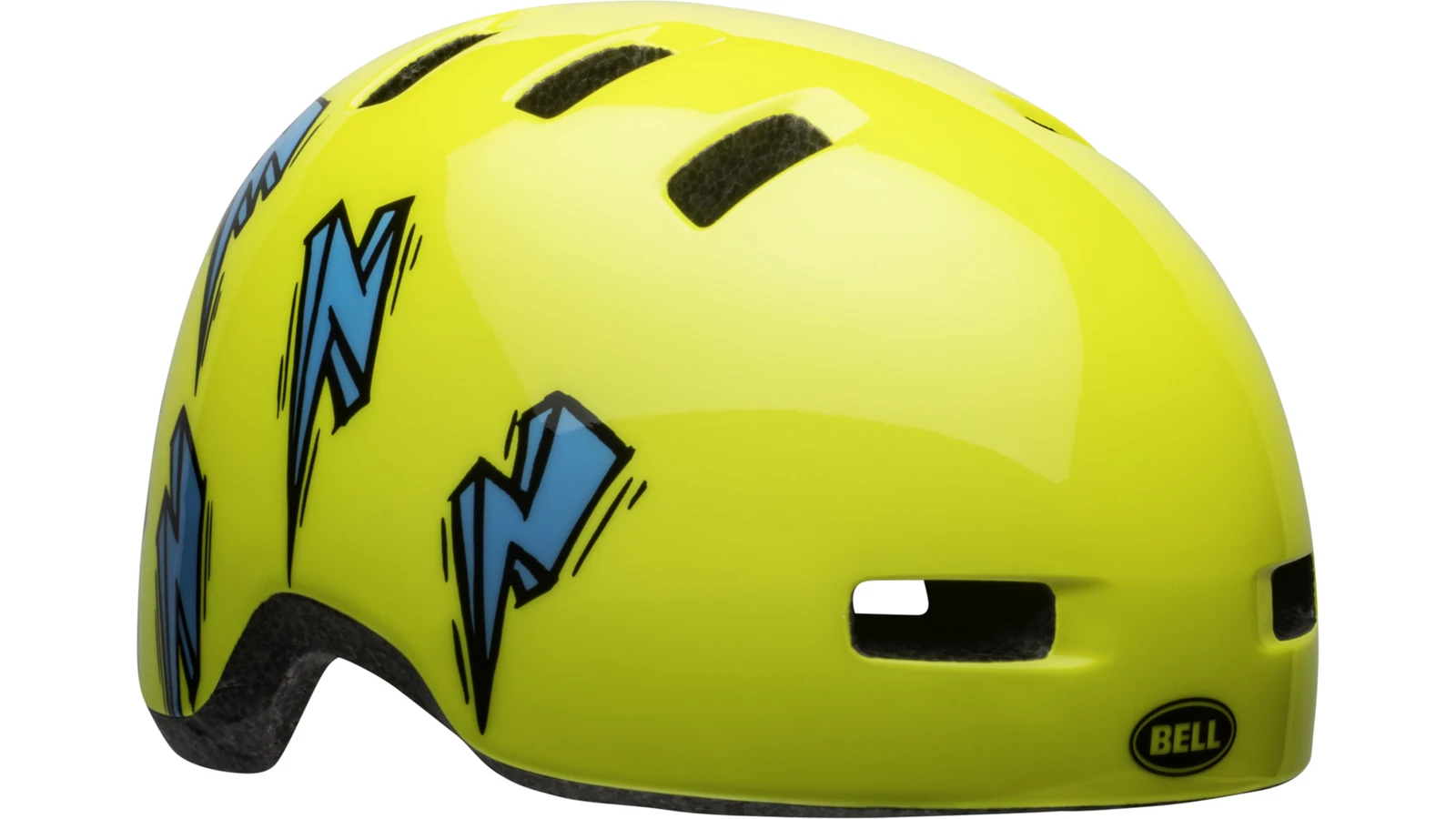 Bell Lil Ripper Kinder Fahrradhelm - Hi-viz/blue Bolt 7 Bell Lil Ripper Kinder Fahrradhelm - Hi-viz/blue Bolt – Bild 5