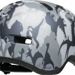 Bell Lil Ripper Kinder Fahrradhelm - Camosaurus -HelmPro Verkaufs-Shop 210208027 bell lil ripper camosaurus matte gray silver back right
