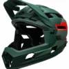 Bell Super Air R Spherical MIPS Downhill/BMX Race Helm- Mat/gloss Green/infrared 2 Bell Super Air R Spherical MIPS Downhill/BMX Race Helm- Mat/gloss Green/infrared -HelmPro Verkaufs-Shop 210218010 Bell Super Air R Spherical matte gloss green infrared front left main