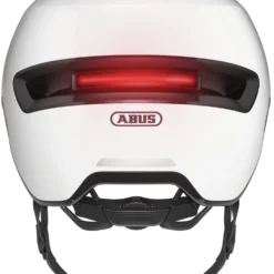 ABUS HUD-Y City- Fahrradhelm - Shiny White -HelmPro Verkaufs-Shop 91987 HUD Y SHINY WHITE REAR CMYK 3