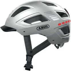 ABUS Hyban 2.0 LED Fahrradhelm - Signal Silver Shiny