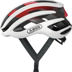 Fahrradhelme mit Beleuchtung Verkäufe 66 ABUS AirBreaker Rennradhelm - White-red