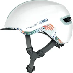 ABUS HUD-Y City- Fahrradhelm - Flower White Shiny