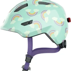 ABUS Smiley 3.0 LED Kinder-Fahrradhelm - Blue Rainbow