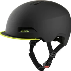 Alpina Brooklyn City Fahrradhelm - Black Neon Yellow Matt