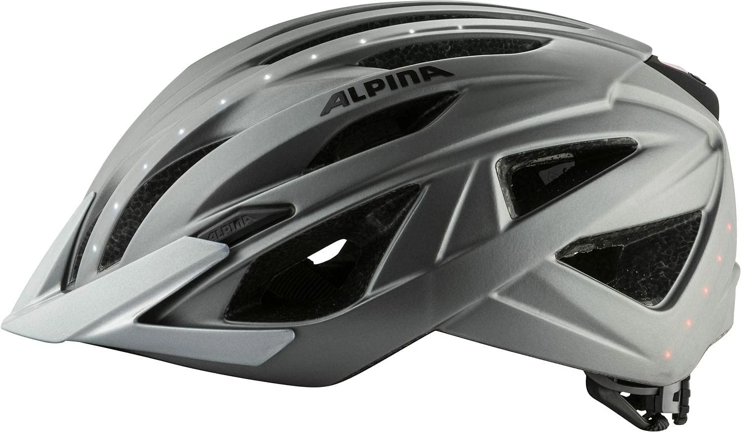 Alpina Haga LED Fahrradhelm - Darksilver Mat 5 Alpina Haga LED Fahrradhelm - Darksilver Mat – Bild 3