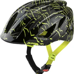 Alpina Pico Kinder Fahrradhelm - Black-neon-yellow-gloss (glänzend)