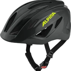 Alpina Pico Flash Kinder Fahrradhelm - Black Neon Gloss (glänzend)