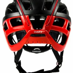 CASCO Cuda2 Strada Rennradhelm - Schwarz-rot-Struktur -HelmPro Verkaufs-Shop CASCO CUDA2 STRADA SPORT black structure red Shiny back rgb 800px 96dpi 04 1634