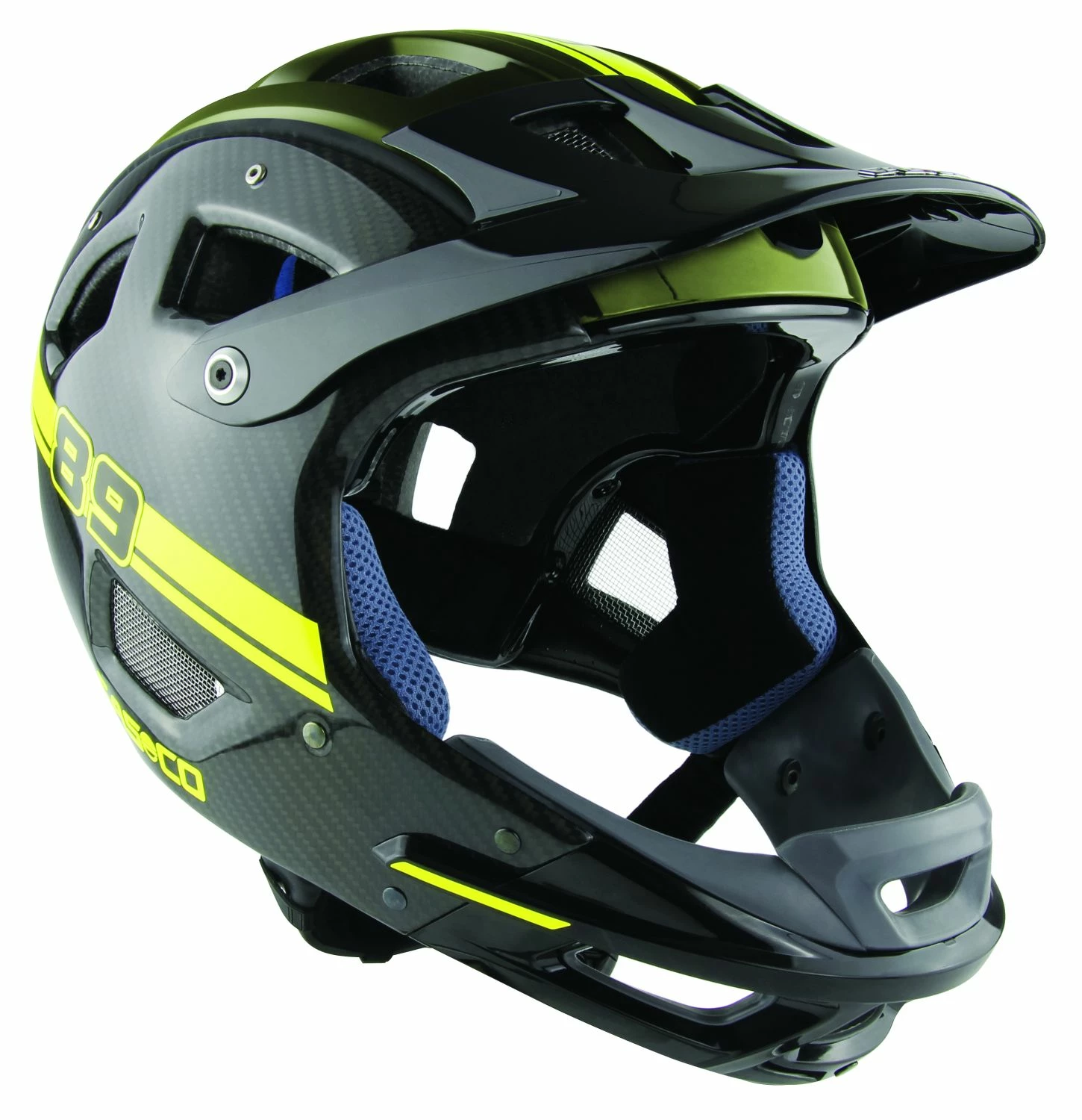 CASCO MTBE Fullface Downhill-Helm - Schwarz-Carbon Neon 5 CASCO MTBE Fullface Downhill-Helm - Schwarz-Carbon Neon – Bild 3