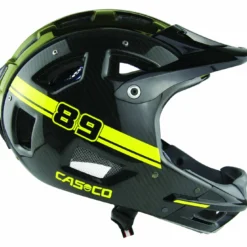 CASCO MTBE Fullface Downhill-Helm - Schwarz-Carbon Neon