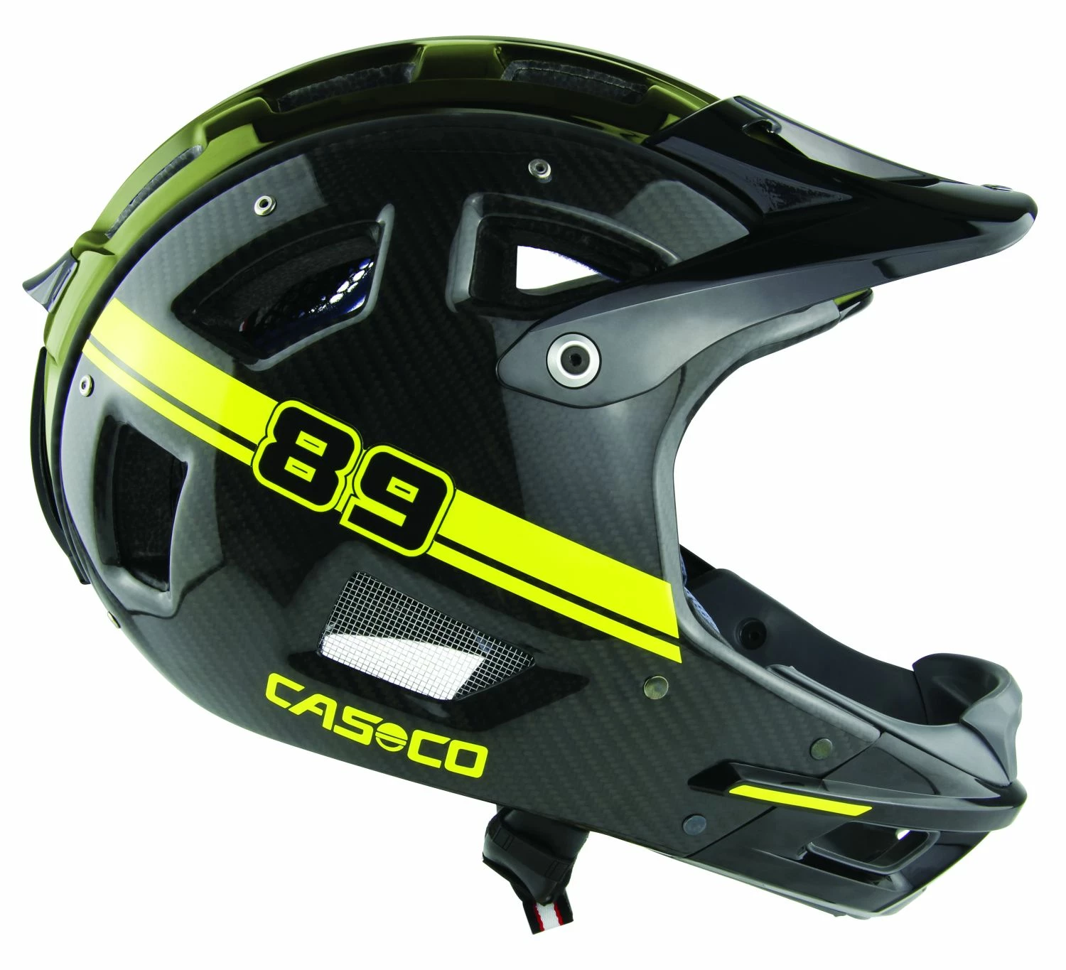 CASCO MTBE Fullface Downhill-Helm - Schwarz-Carbon Neon 3 CASCO MTBE Fullface Downhill-Helm - Schwarz-Carbon Neon