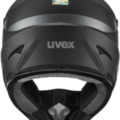 Uvex HLMT 10 Bike Full Face Helm - Black Grey Matt -HelmPro Verkaufs-Shop uvex hlmt 10 bike dowmhill bmx helm schwarz grau matt 3