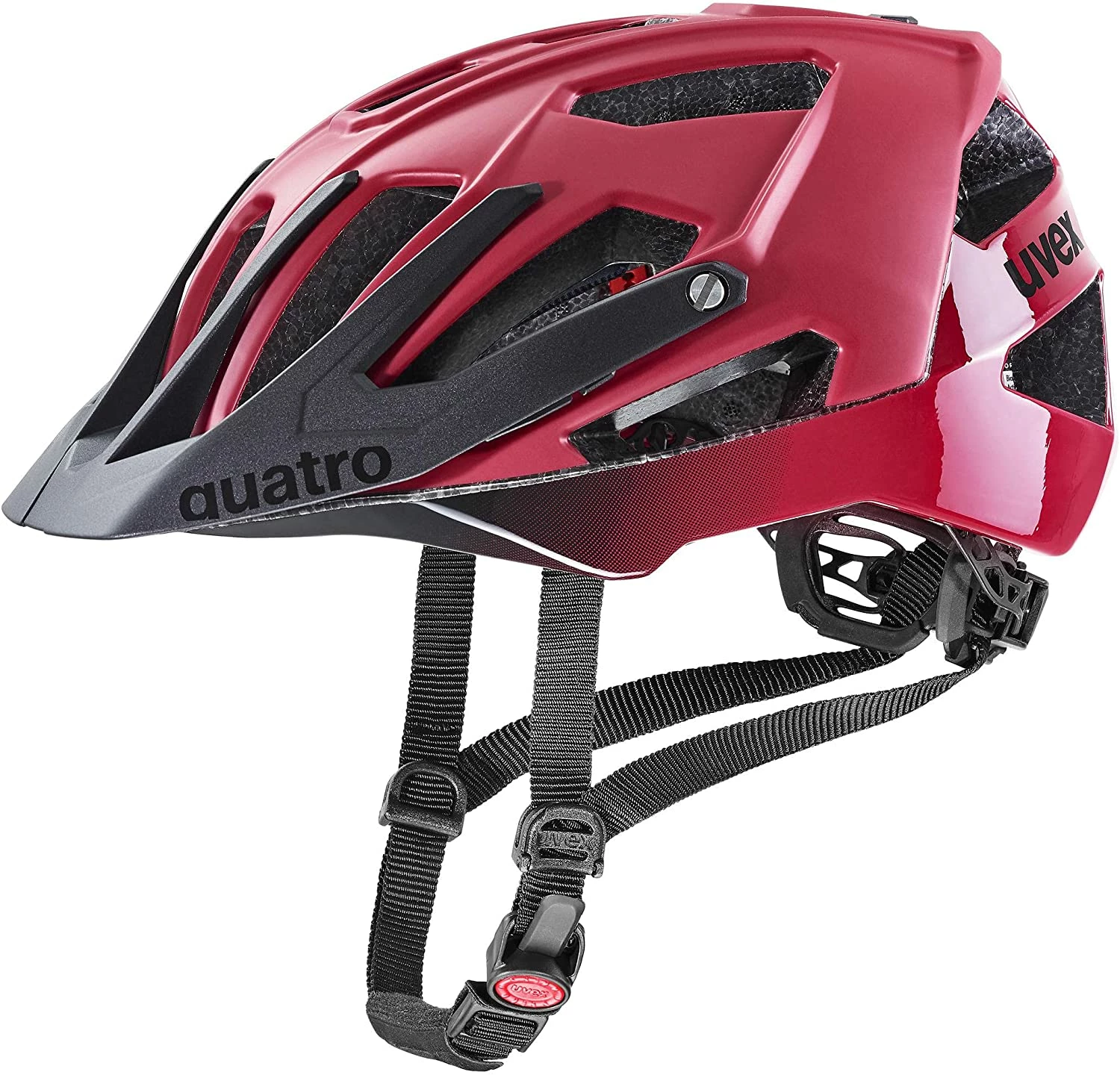 Uvex Quatro Cc Mountainbike Helm - Dark Red-black Mat 3 Uvex Quatro Cc Mountainbike Helm - Dark Red-black Mat