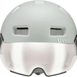 Fahrradhelme mit Beleuchtung Verkäufe 22 Fahrradhelme mit Beleuchtung Verkäufe -HelmPro Verkaufs-Shop uvex rush visor Visier Fahrradhelm mit Ruecklicht papyrus grey mat 2